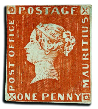 Mauritius One Penny Stamp